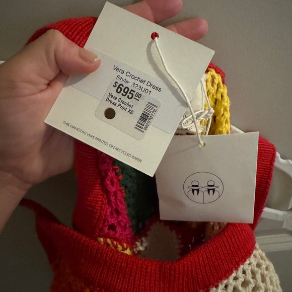 XS, NWT, Carolina K, Vera Crochet Dress, multicolor, Maxi length, 100% Cotton - Picture 10 of 15